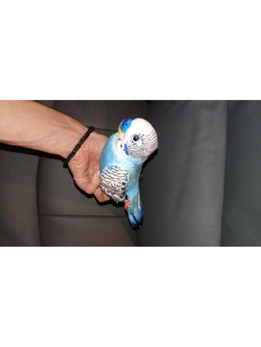 New Blue and White Parakeet Plush Toy
